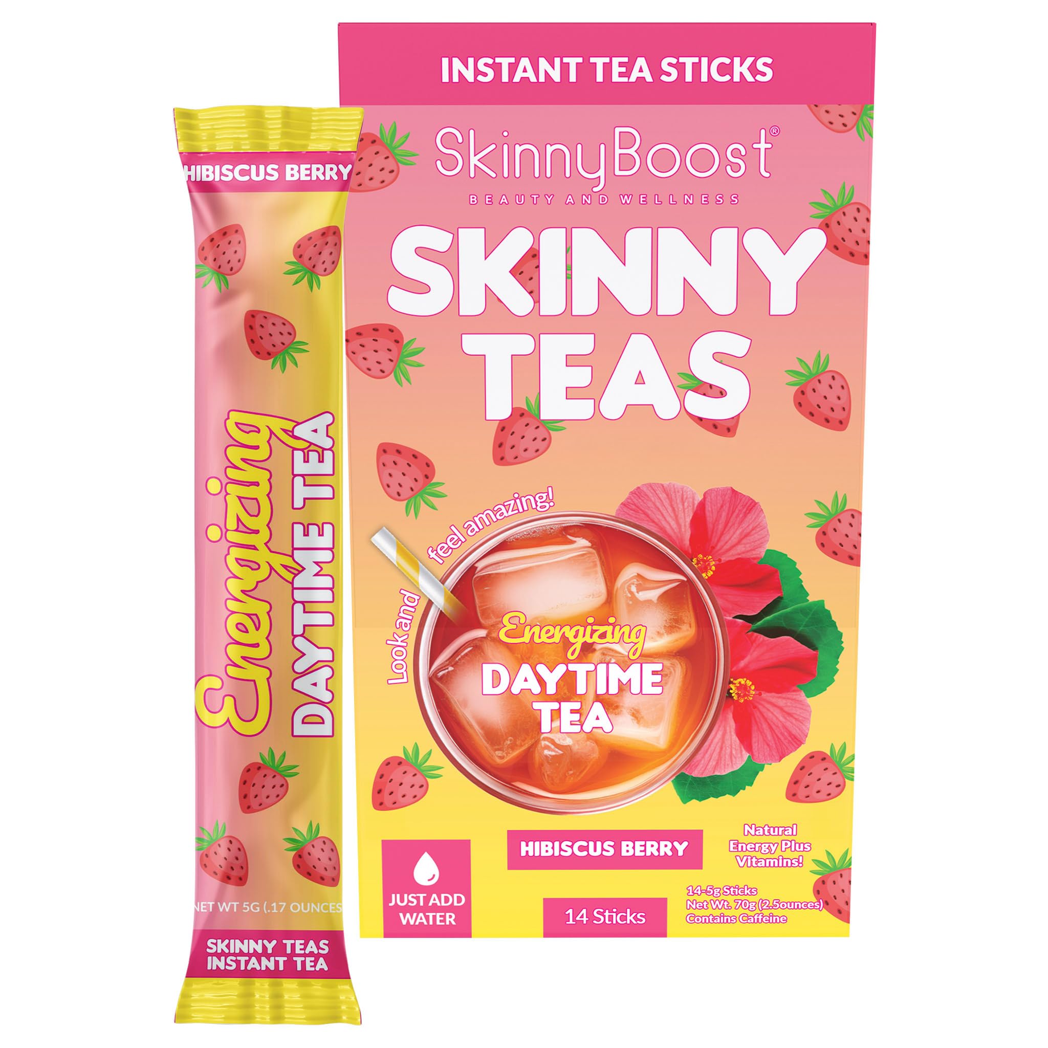Amazon.com: Skinny Teas Energizing Daytime Tea Sticks - Hibiscus